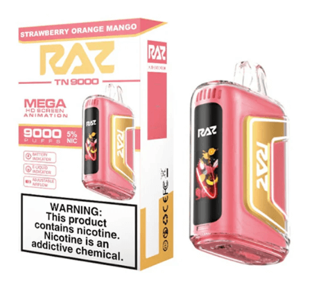 Strawberry Orange Mango Flavor RAZ TN9000 Disposable Vape