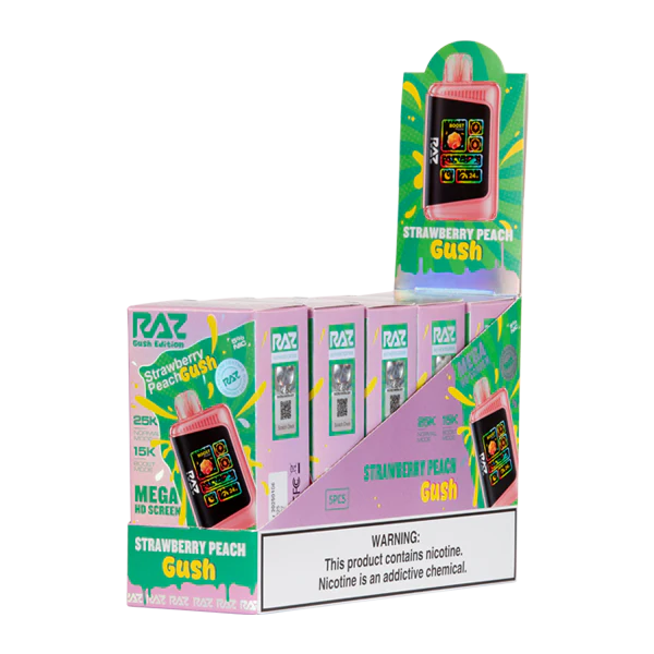 Strawberry Peach Gush RAZ DC25000 Disposable Vape